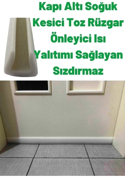 5 Adet Beyaz Geçmeli Kapı Altı Süngeri Izolasyon Soğuk Hava Toz Önleyici