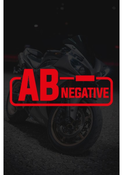 Ab- Negatif Kan Grubu Sticker - Oto Sticker - Araba Sticker - Motor Sticker - Cam Sticker