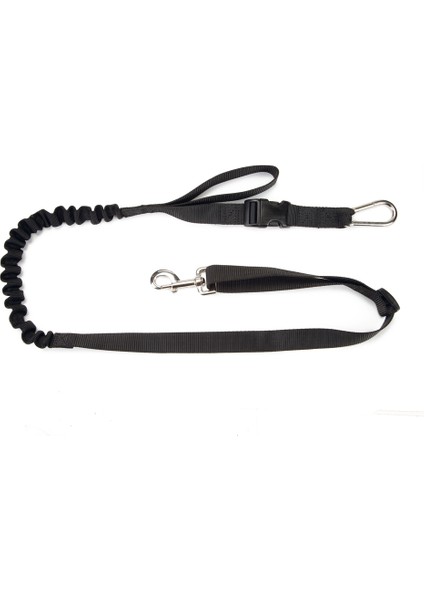 Köpek Yürüyüş ve Koşu Şok Emicili Gezdirme Kayışı ve Bel Kemeri, Siyah, 100-130cm, 25mm fiyatları
