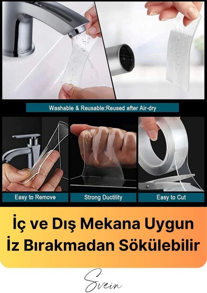 100 kg Şeffaf Çift Taraflı Çok Amaçlı Güçlü Tamir Silikon Bant Dış Mekan Akrilik Bandı 18 Mm-2 mt modelleri