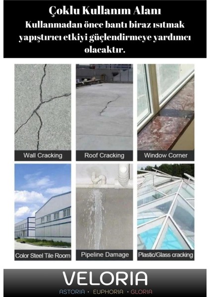 Premium Seri Güçlü Su Geçirmez Sızdırmaz Yeşil Çok Amaçlı Tamir Izolasyon Bandı 48MM x 10M 3 Adet
