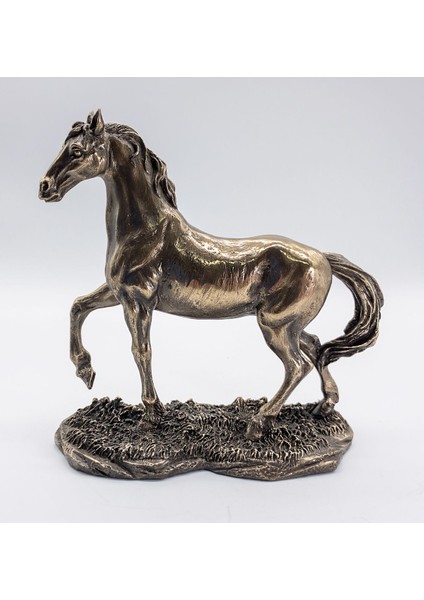 Veronese Ayakta At Figürü, Bronz El Boyaması, Dekoratif Heykel 15,5 x 6 x 15,5 cm fırsatları