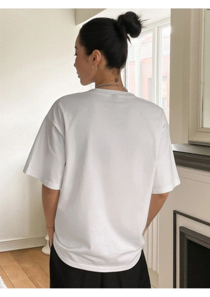 Kadın Classical Baskılı Oversize T-Shirt modelleri