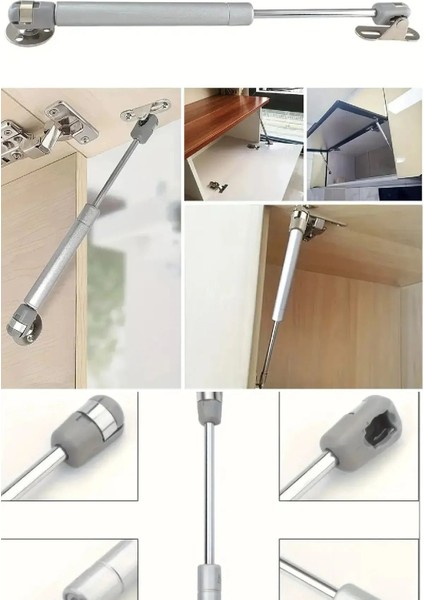 2 Adet Dolap Kapak Pistonu Mutfak Dolabı Kapağı Gazlı Amortisörlü Piston 100N / 25CM - Gri Renk fiyatları