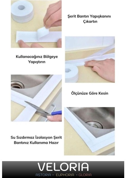 Premium Seri Su Geçirmez Sızdırmaz Dayanıklı Yağ Kenar Küf Önleyici 3.2 M Gri Izolasyon Bant 5 Adet indirimleri