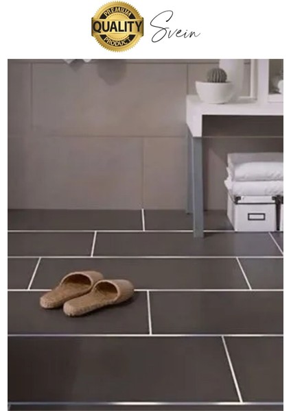 Premium Kendinden Yapışkanlı Gri Gümüş Renk Fayans Derz Arası Izolasyon Bandı Dekoratif Bant 0,5 cm