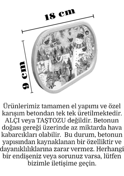 Beton Tepsi,sunumluk , Mumluk, Sevgililer Günü