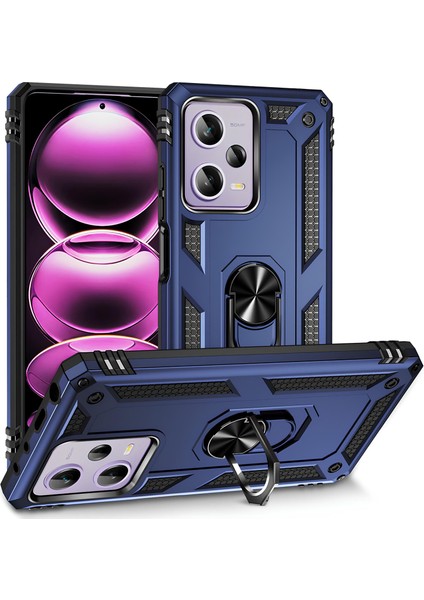 Xiaomi Redmi Note 12 Pro 5g Kılıf Yüzüklü Stand Olabilen Magnetic Tpu Tank Kapak