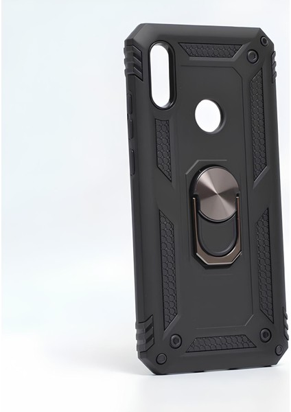 Huawei Y6S 2019 Kılıf Yüzüklü Stand Olabilen Magnetic Tpu Tank Kapak
