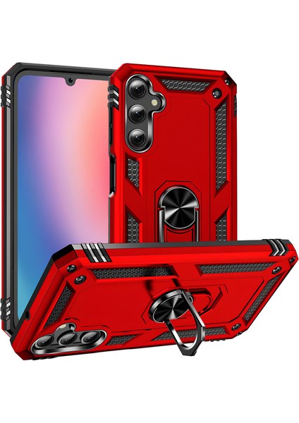 Samsung Galaxy A25 Kılıf Yüzüklü Stand Olabilen Magnetic Tpu Tank Kapak