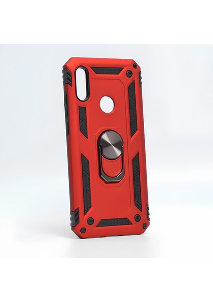 Huawei Y6S 2019 Kılıf Yüzüklü Stand Olabilen Magnetic Tpu Tank Kapak