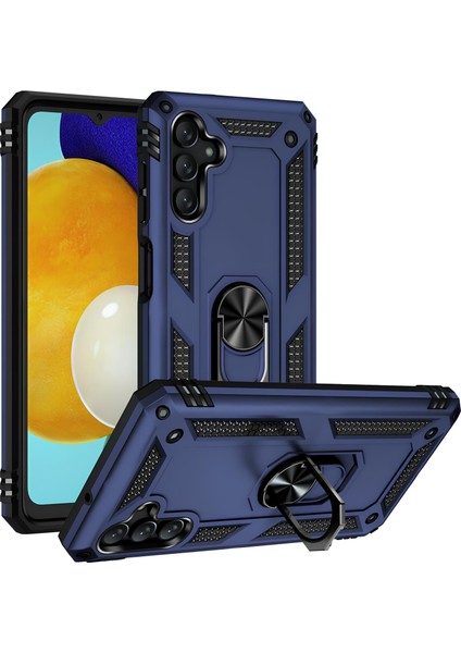 Samsung Galaxy A04S Kılıf Yüzüklü Stand Olabilen Magnetic Tpu Tank Kapak