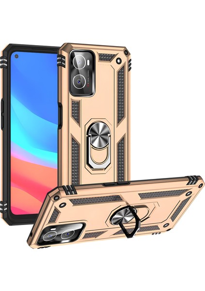 Oppo A36 Kılıf Yüzüklü Stand Olabilen Magnetic Tpu Tank Kapak