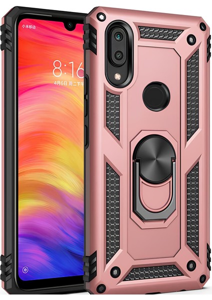 Huawei Y7 Prime 2019 Kılıf Yüzüklü Stand Olabilen Magnetic Tpu Tank Kapak