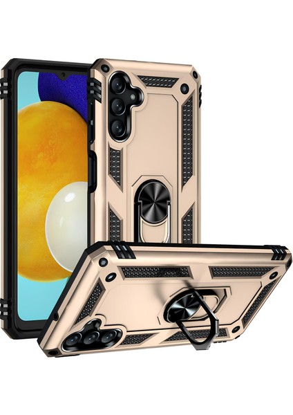 Samsung Galaxy A04S Kılıf Yüzüklü Stand Olabilen Magnetic Tpu Tank Kapak