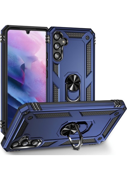Samsung Galaxy A34 Kılıf Yüzüklü Stand Olabilen Magnetic Tpu Tank Kapak
