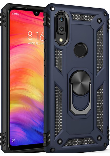 Huawei P Smart 2019 Kılıf Yüzüklü Stand Olabilen Magnetic Tpu Tank Kapak