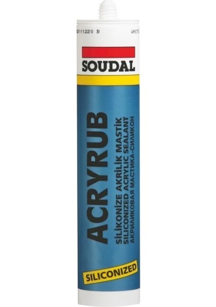 Soudal Acryrub Silikonize Mastik 310 ml Gri