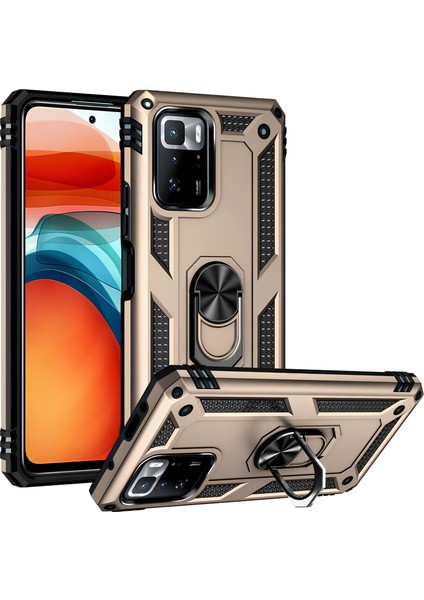 Xiaomi Poco X3 Gt Kılıf Yüzüklü Stand Olabilen Magnetic Tpu Tank Kapak
