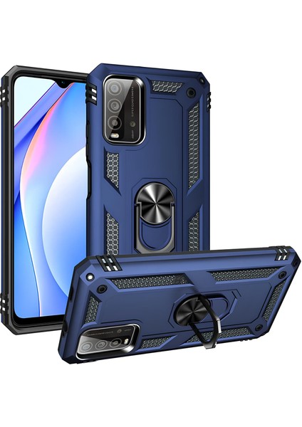 Xiaomi Poco M3 Kılıf Yüzüklü Stand Olabilen Magnetic Tpu Tank Kapak