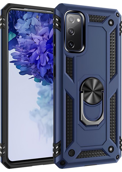 Samsung Galaxy S20 Fe Kılıf Yüzüklü Stand Olabilen Magnetic Tpu Tank Kapak