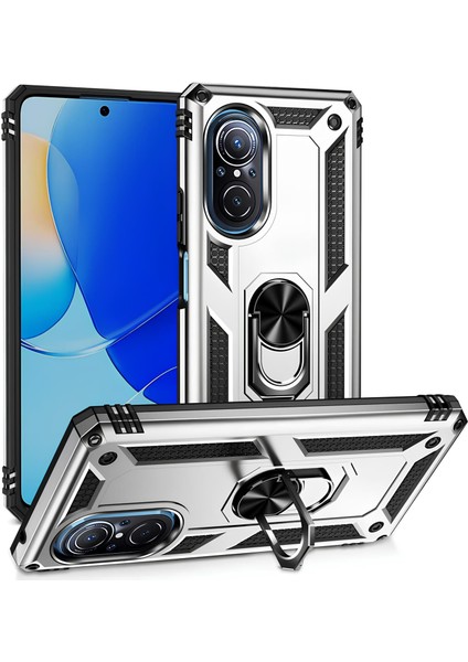Huawei Nova 9 Se Kılıf Yüzüklü Stand Olabilen Magnetic Tpu Tank Kapak