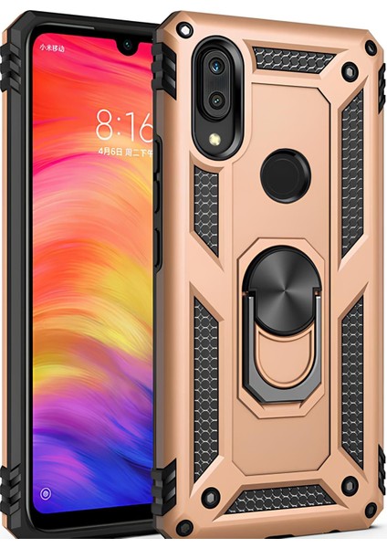 Huawei Y7 Prime 2019 Kılıf Yüzüklü Stand Olabilen Magnetic Tpu Tank Kapak
