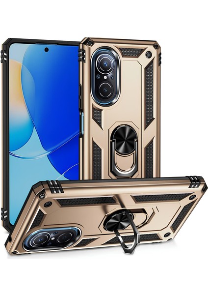 Huawei Nova 9 Se Kılıf Yüzüklü Stand Olabilen Magnetic Tpu Tank Kapak