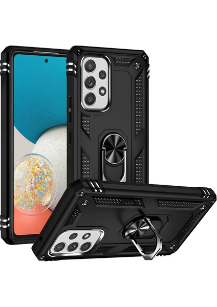 Samsung Galaxy A53 5g Kılıf Yüzüklü Stand Olabilen Magnetic Tpu Tank Kapak