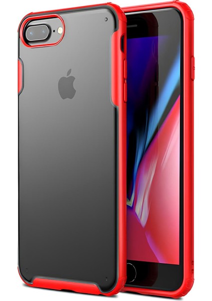 Apple iPhone 8 Plus Kılıf Extra Korumalı Arkası Şeffaf Slikon Kapak