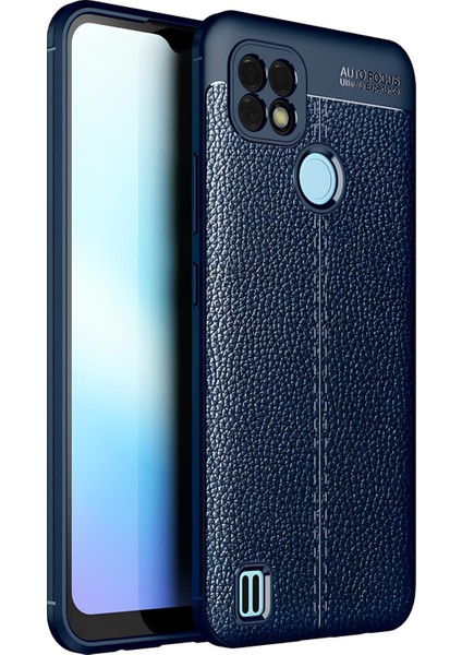Realme C21 Kılıf Deri Extra Korumalı Slikon Kapak
