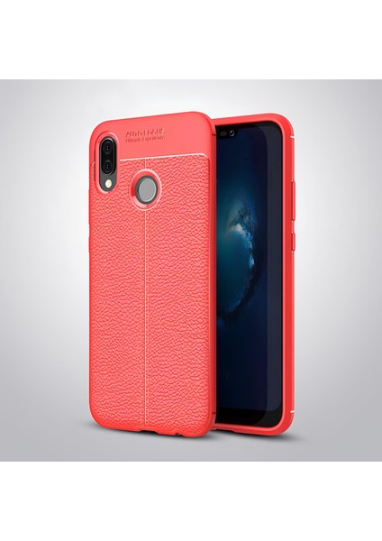 Huawei P20 Lite Kılıf Deri Extra Korumalı Slikon Kapak