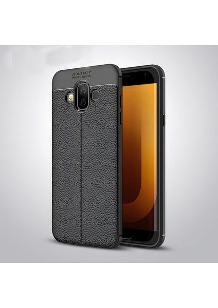 Samsung Galaxy J7 Duo Kılıf Deri Extra Korumalı Slikon Kapak