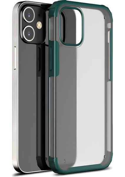 Apple iPhone 12 Mini Kılıf Extra Korumalı Arkası Şeffaf Slikon Kapak