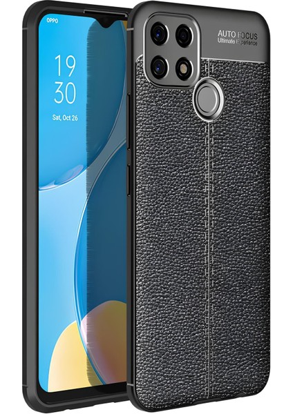 Oppo A15S Kılıf Deri Extra Korumalı Slikon Kapak