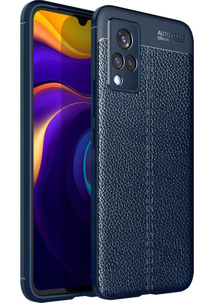 Vivo V21 Kılıf Deri Extra Korumalı Slikon Kapak