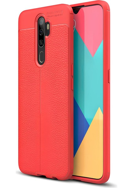 Oppo A9 2020 Kılıf Deri Extra Korumalı Slikon Kapak
