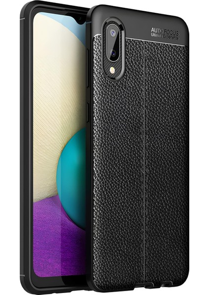 Samsung Galaxy A02 Kılıf Deri Extra Korumalı Slikon Kapak