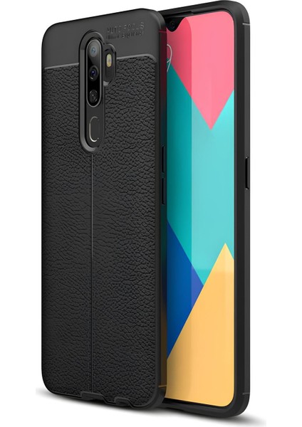 Oppo A9 2020 Kılıf Deri Extra Korumalı Slikon Kapak