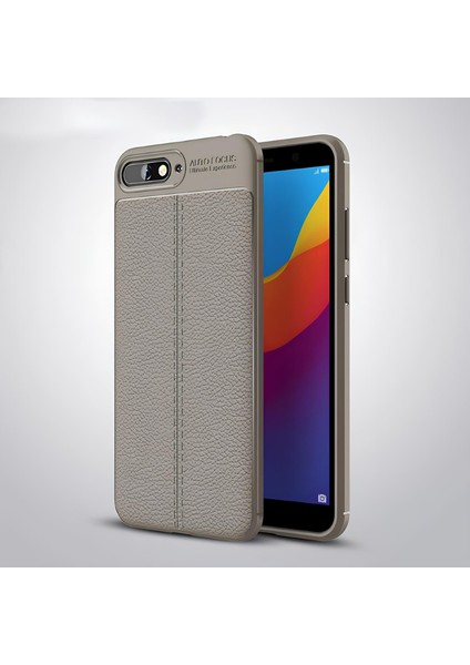 Huawei Y6 2018 Kılıf Deri Extra Korumalı Slikon Kapak