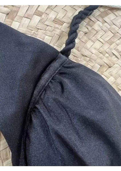 Siyah Burgu Askılı Bikini Takımı modelleri