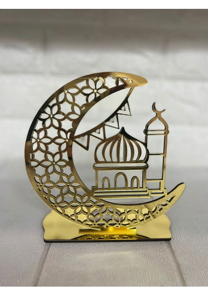 - Ramazana Özel Pleksi Gold Mumluk 16 cm Gnzrz