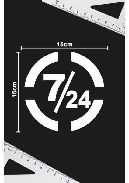 7/24 Sticker - Oto Sticker - Araba Sticker - Motor Sticker - Cam Sticker fiyatları