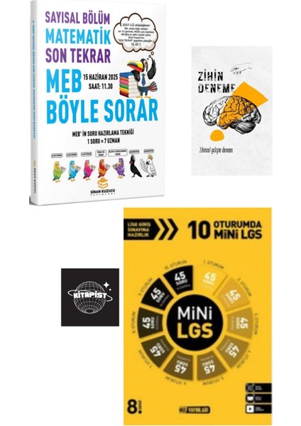 LGS Sayısal Matematik Son Tekrar Deneme+Hız 10 Oturum Mini LGS+Zihin Deneme+Sk337
