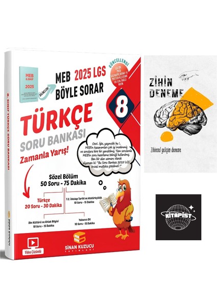 LGS Türkçe Soru Bankası 2025 Meb Böyle Sorar+Zihin Deneme+Hv-104