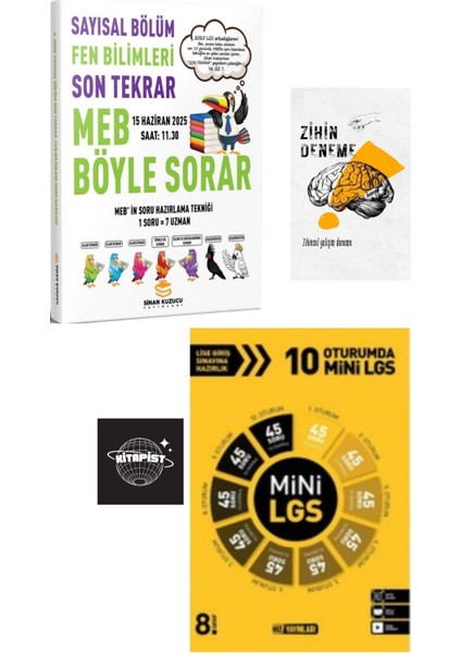 LGS Sayısal Fen Son Tekrar Deneme+Hız 10 Oturum Mini LGS+Zihin Deneme+Sk328