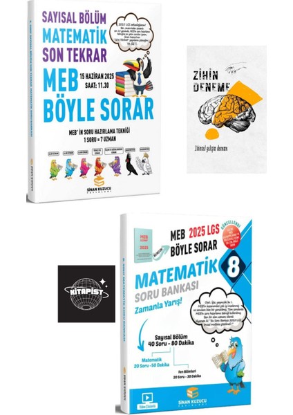 LGS Sayısal Mat Son Tekrar Deneme+Mat Soru Bankası+Zihin Deneme+Hs52