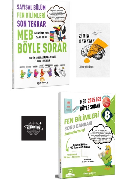 LGS Sayısal Fen Son Tekrar Deneme+Fen Soru Bankası+Zihin Deneme+Hs84
