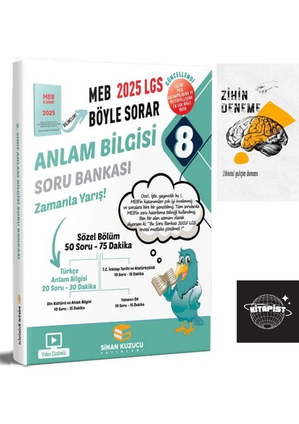 LGS Anlam Bilgisi Soru Bankası 2025 Meb Böyle Sorar+Zihin Deneme+Hv-40