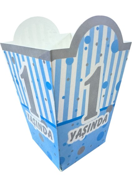 8'li Mısır Kutusu 1 Yaş Mavi Gümüş